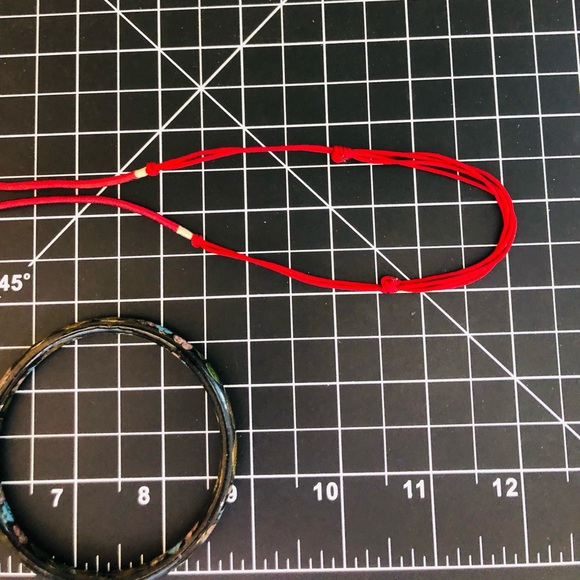 Vintage Cloisonne Bangles & Stone Pendant Necklace - Picture 8 of 11